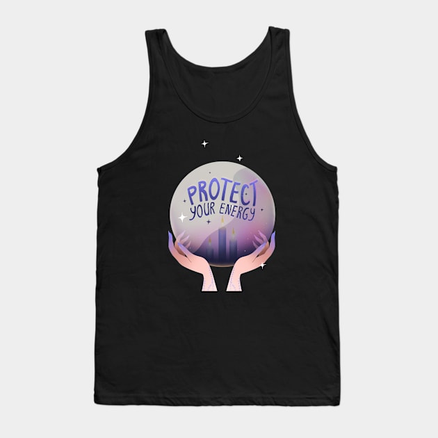 Magic ball in hands "Protect your energy" Tank Top by Rub14ekArts